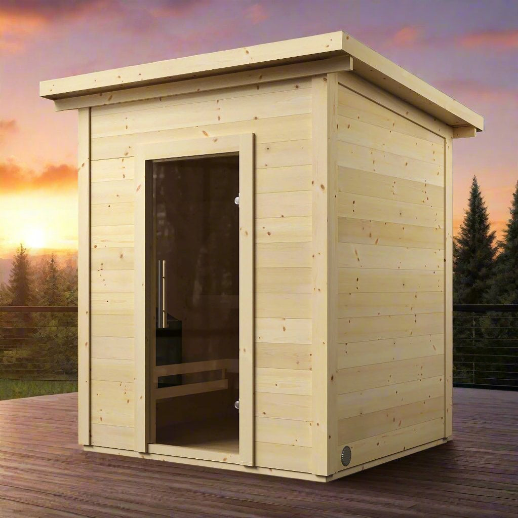 SaunaLife Model G2 4 Person Garden Series Outdoor Home Sauna Kit