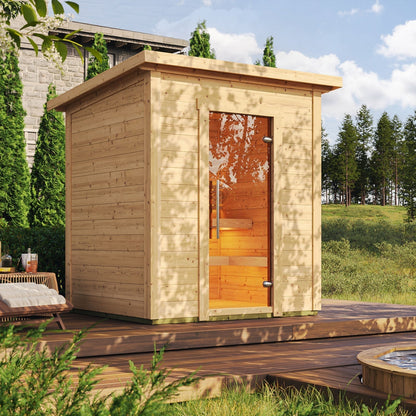 SaunaLife Model G2 4 Person Garden Series Outdoor Home Sauna Kit