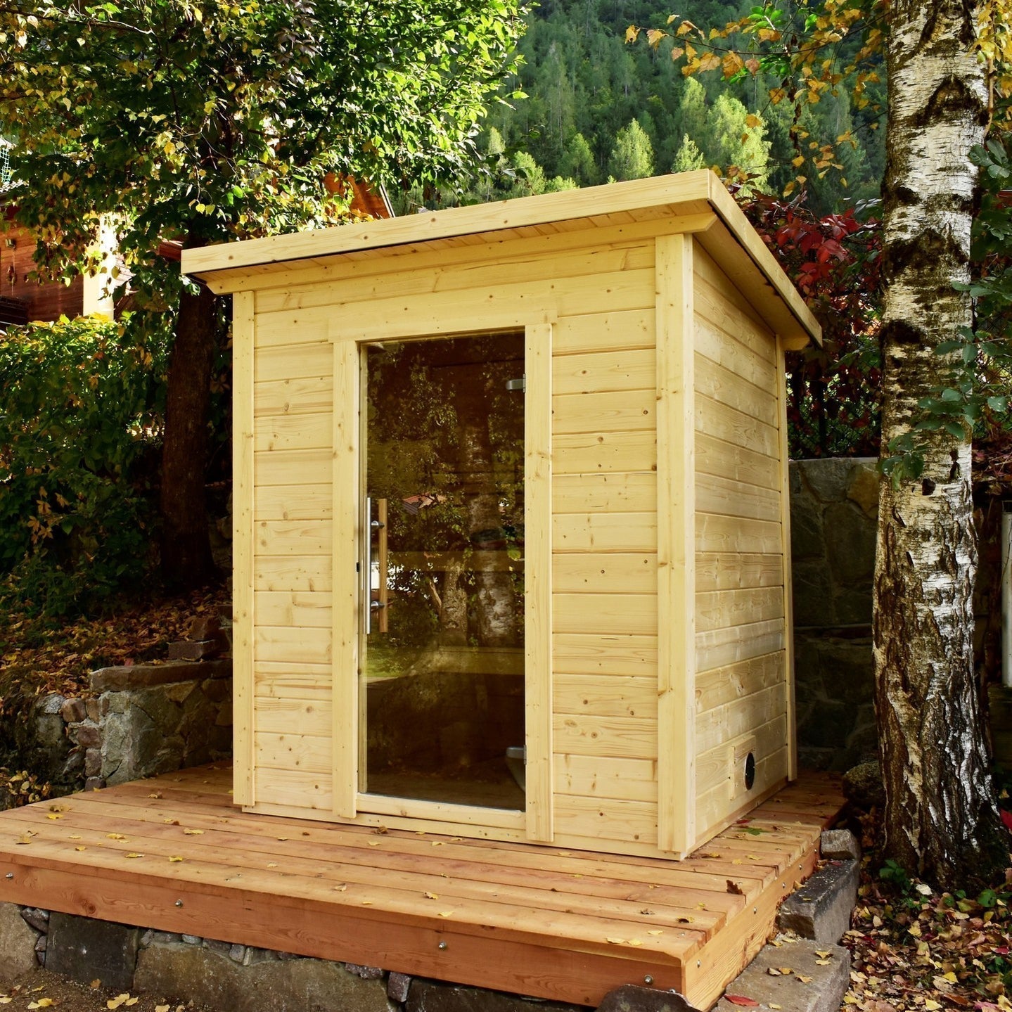 SaunaLife Model G2 4 Person Garden Series Outdoor Home Sauna Kit